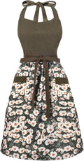 Cute Floral Aprons for Women by HYVOROS