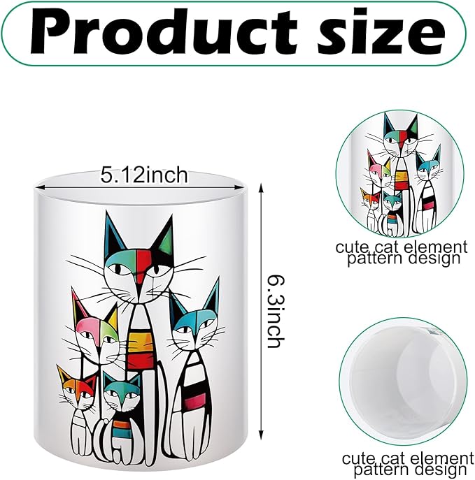 WILLBOND Cat Kitchen Decor Acrylic Kitchen Utensil Holder Crock Spoon Organizer - Image 3