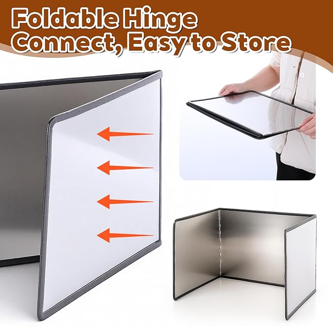 SHENLIU 3 Sided Splatter Guard, Anti Splatter Shield Stainless Steel Oil - Image 6