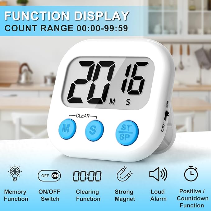 ZILLEEN Classroom Timer for Kids Teachers 6 Pack Digital Timers - Image 4