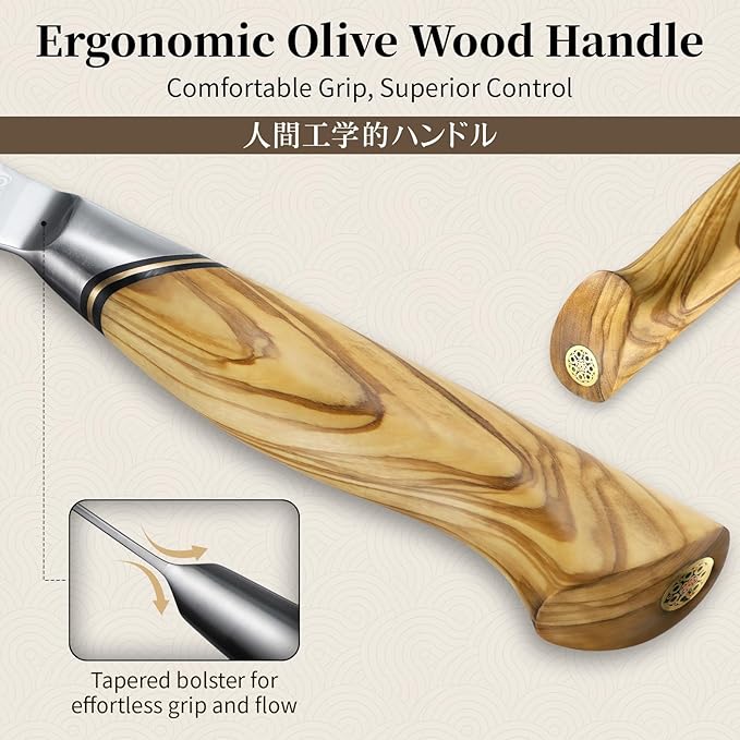 TIVOLI Bread Knife – Damascus VG-10 Serrated Knife - Image 3