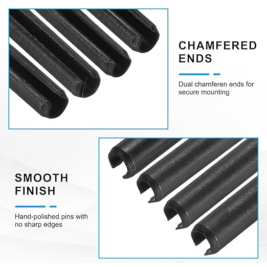 MECCANIXITY 120Pcs Slotted Split Roll Pins 3/25 Inch Dia. 3/10 Inch Length - Image 3