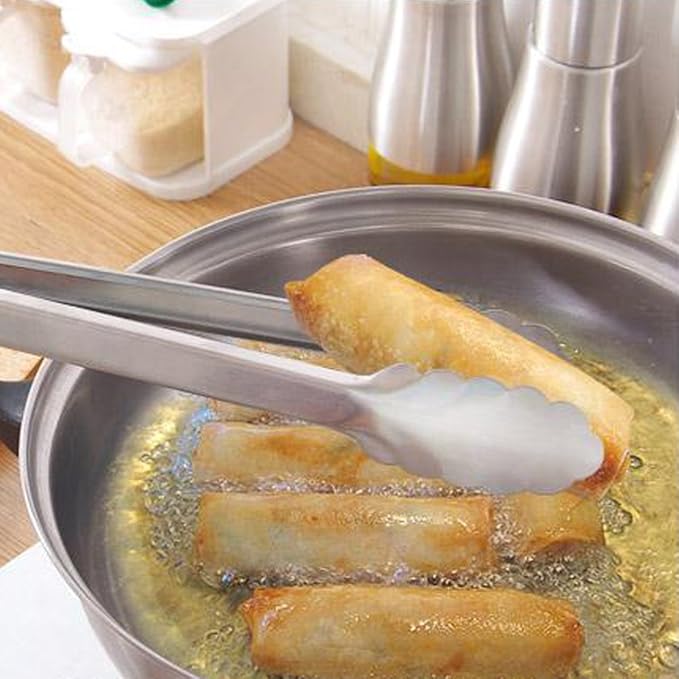 304 Stainless Steel Kitchen Cooking Tongs - Image 8
