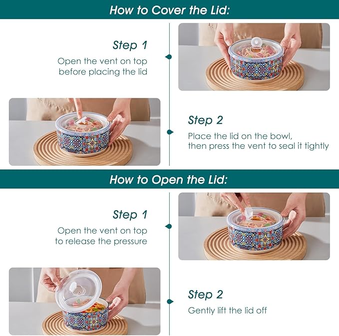 vancasso 36 oz Ceramic Bowls - Image 9