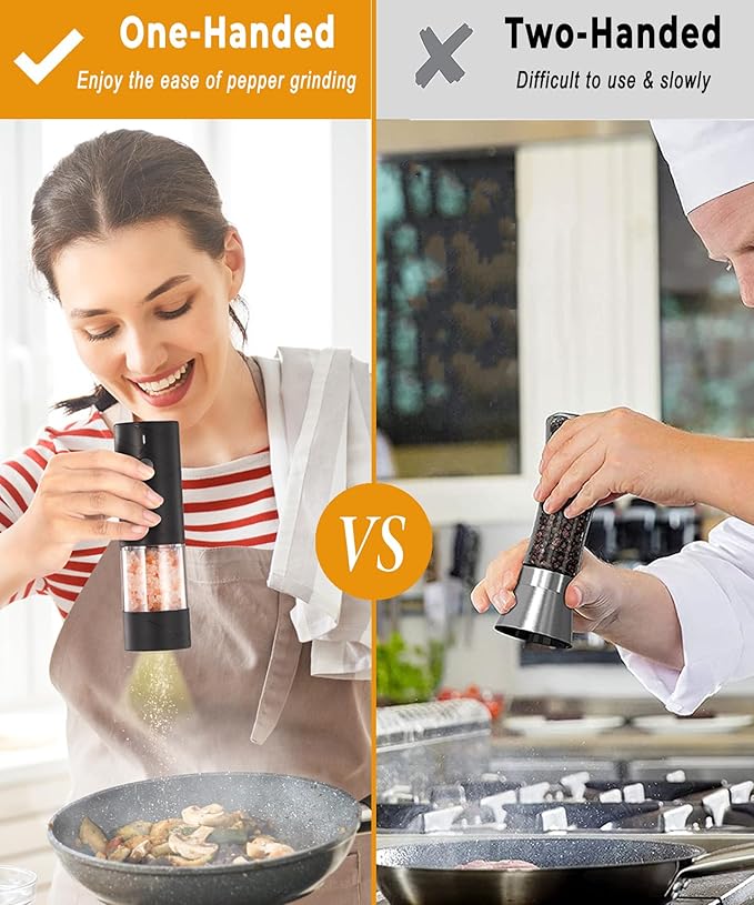 Rechargeable Electric Salt and Pepper Grinder Set - Image 7