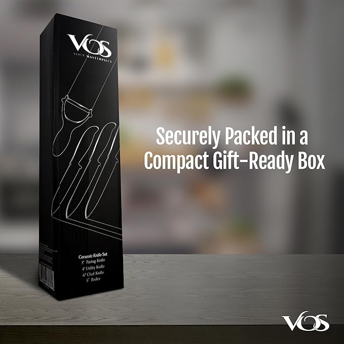 Vos Ceramic Knife Set with Peeler, Ceramic Knives Set - Image 8