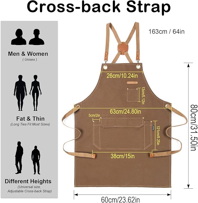 Genixart 6 Bulk Pack Chef Apron - Image 4