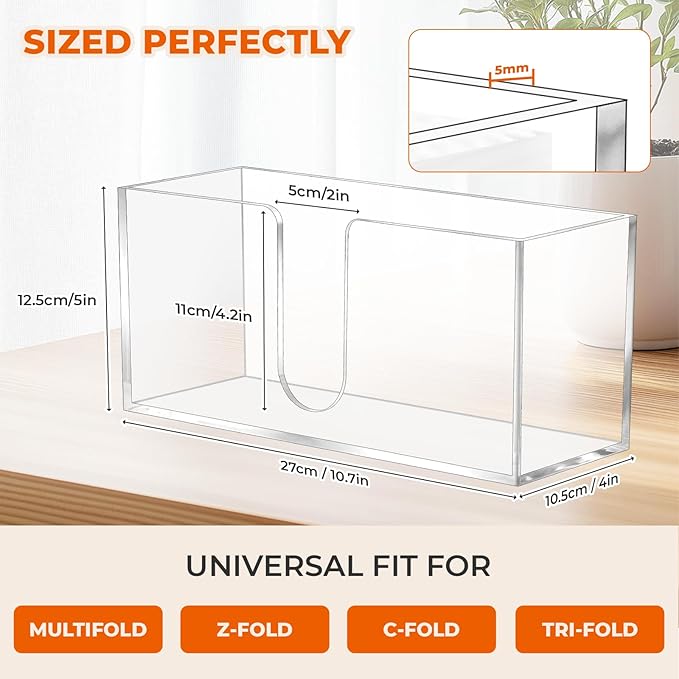 2PACK Paper Towel Holder, Countertop Paper Towel Dispenser Bathroom Paper Hand - Image 2