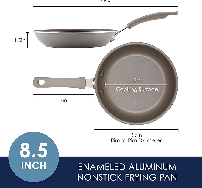 Rachael Ray Cook + Create Nonstick Frying Pan/Skillet, 8.5 Inch - Image 2