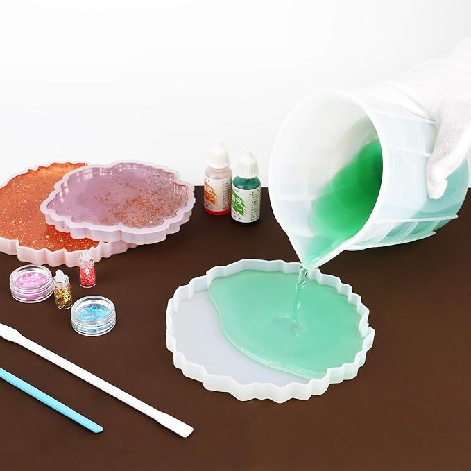 Gartful 9PCS Silicone Mixing Cups Set, Resin Casting Tool Kit, DIY Craft Set - Image 7