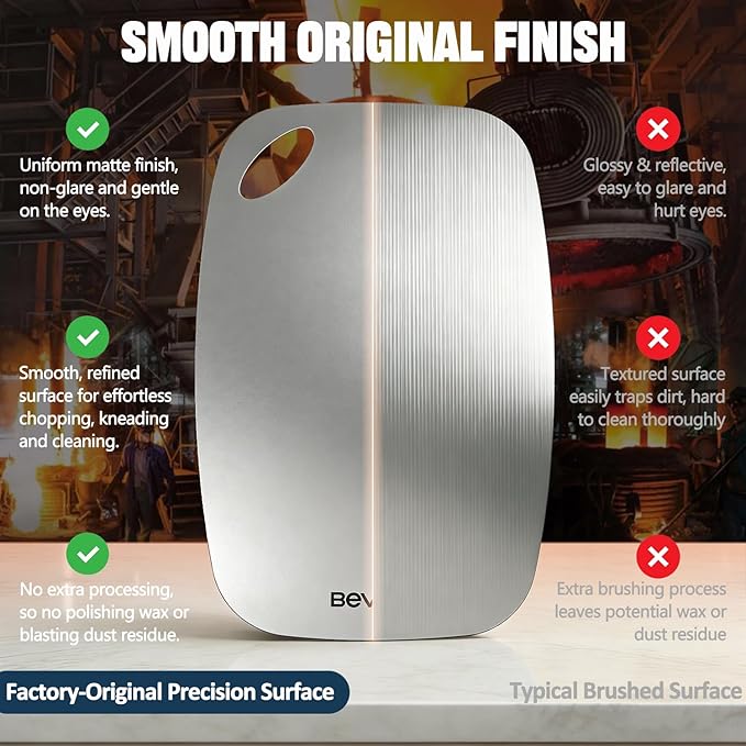 Real 100% Pure Titanium Cutting Board Non-Toxic Set of 3 - Image 5
