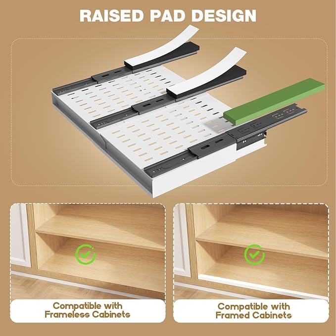 Seinloes 2 Pack Pull Out Cabinet Organizer - Image 3