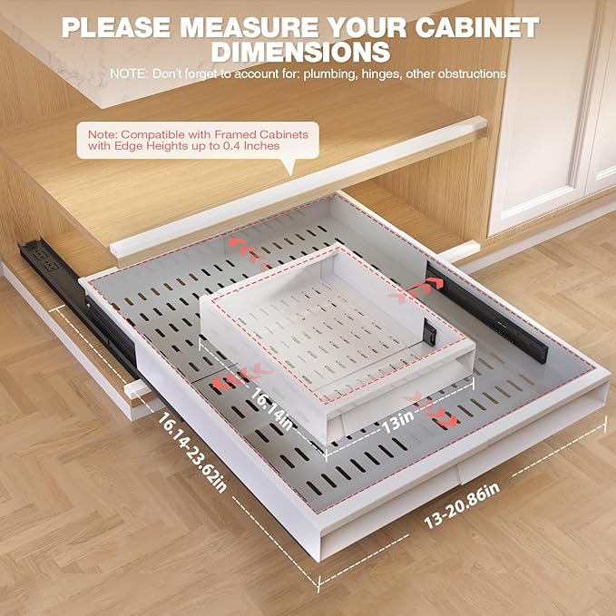 Seinloes 2 Pack Pull Out Cabinet Organizer - Image 2