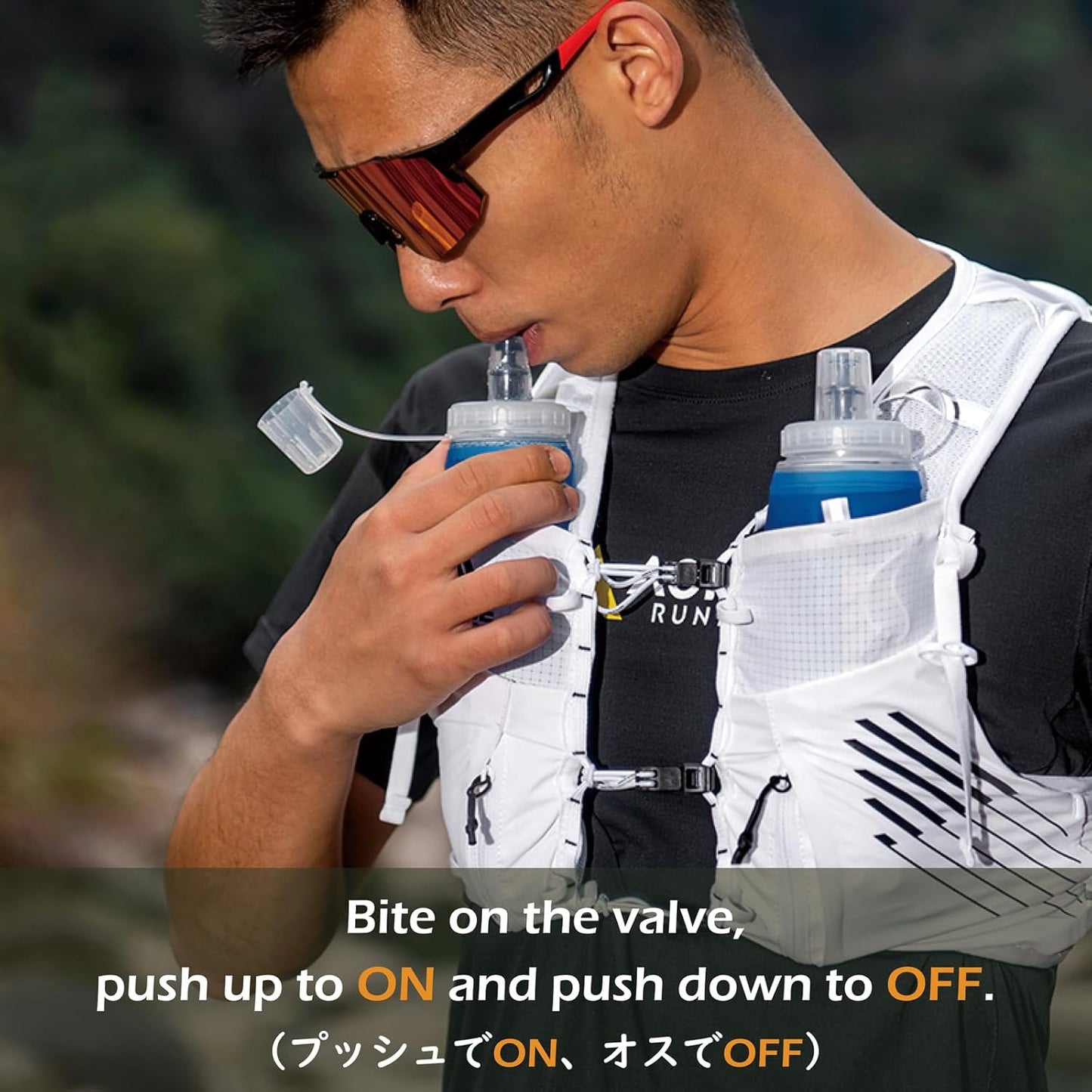 TRIWONDER Collapsible Flask Soft Folding Water Bottles - Large Mouth for Easy Filling - BPA-Free Hydration Bottle Ideal for Running Hiking Cycling Climbing (02# 500ml)