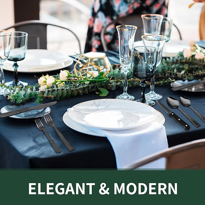EWFEN 24-Piece Black Silverware Set - Image 6