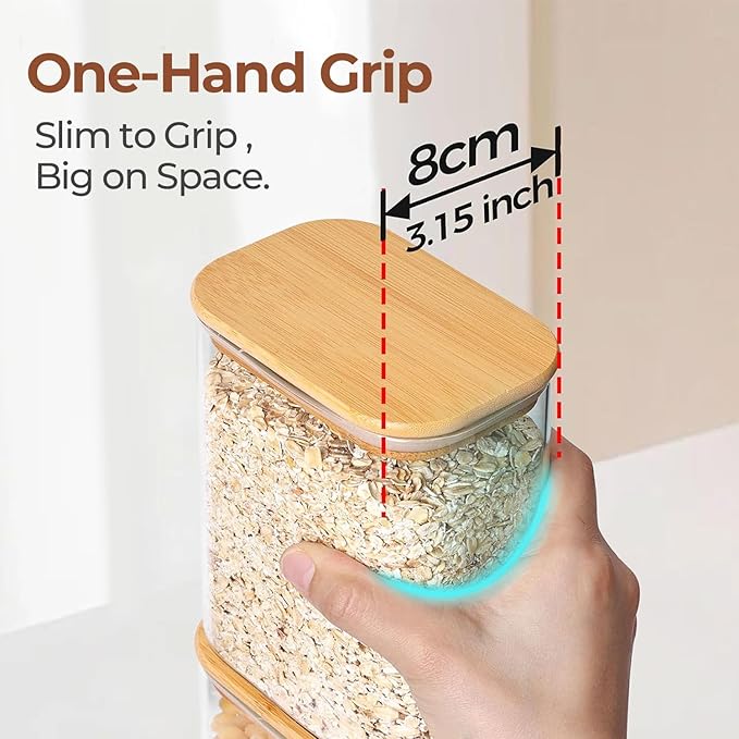 ComSaf 1.2 Qt Rectangle Glass Storage Containers - Image 4