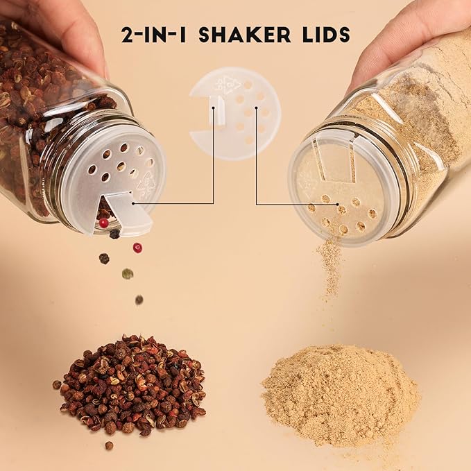 24Pcs Spice Jars with Label, 4oz Empty Square Seasoning Containers, Spice Jars - Image 5