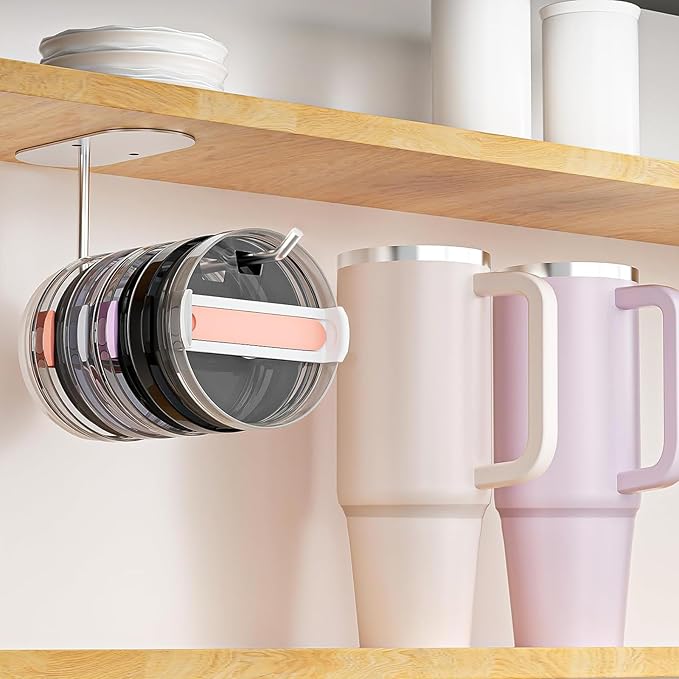 2 Pack Tumbler Lid Organizer, Space Saving Cup Lid Organizer - Image 6