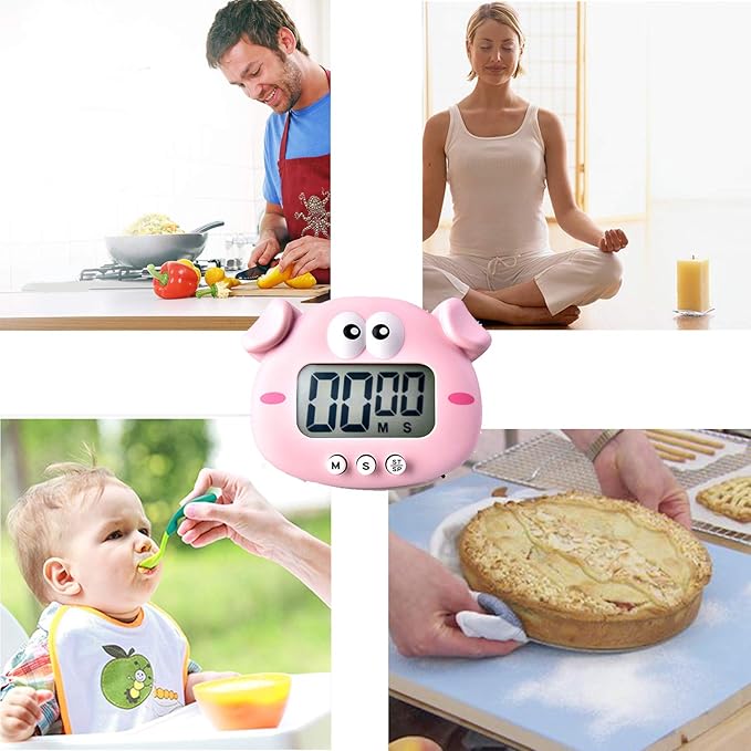 Kitchen Timer, Cute Cartoon Animal Countdown Timer, Digital Cooking Timer - Image 3