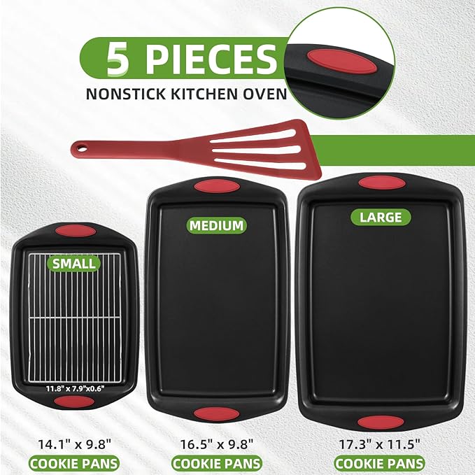 5-Piece Nonstick Baking Pans Set - Image 2