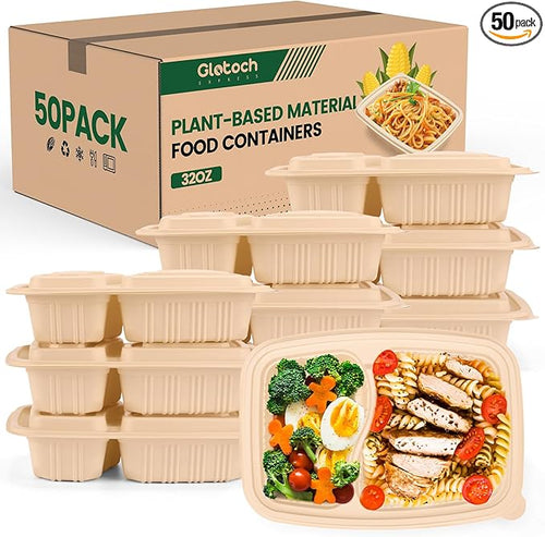 100 Piece Meal Prep Containers Reusable by GlotochExpress