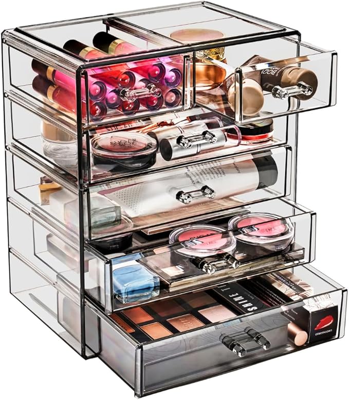 Sorbus Acrylic Makeup Organizer Set, 6-Drawer Vanity & Countertop Cosmetic - Image 9