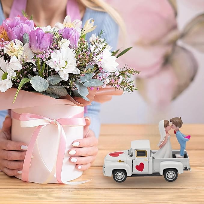Valentines Day Decorations Farmhouse Vintage Mini Truck - Image 2