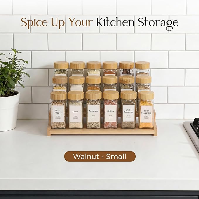 Organizer of Cabinet Special Seasoning, 12in Bamboo 3 Tiered Spice Rack，Used - Image 6