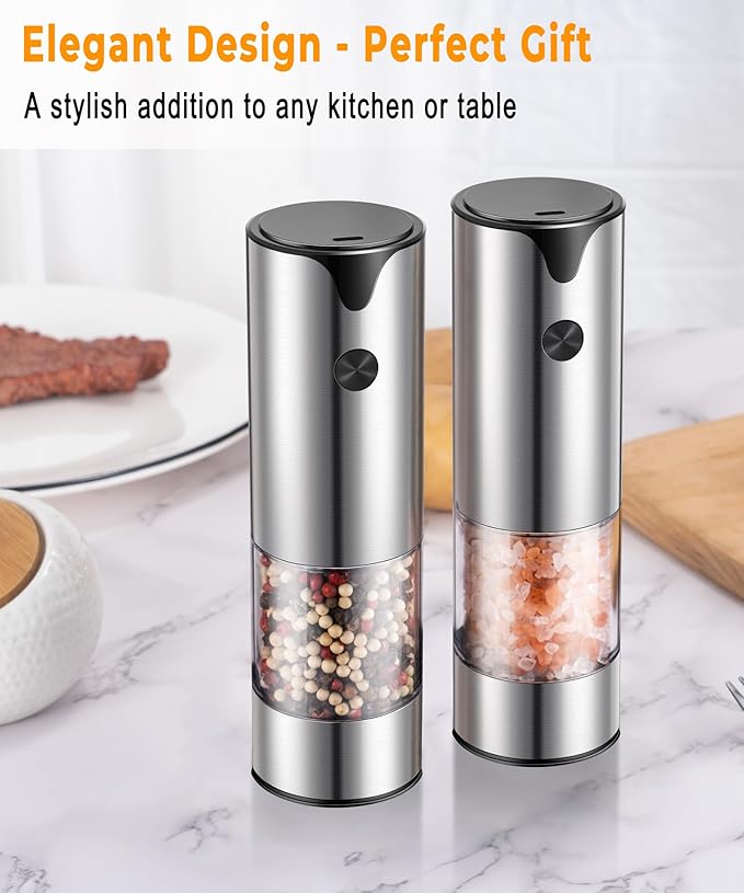 Rechargeable Electric Salt and Pepper Grinder Set - Image 6