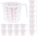 16 Pcs 4 Cup Capacity Plastic Measuring Cup, 32 Oz/1000 ml Clear Graduated by Unknown