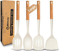 4PCS Silicone Cooking Spatula and Spoons Set, Nonstick Kitchen Utensils Set by Blithely