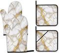 Marble Oven Mitts and Pot Holders Set by Unknown