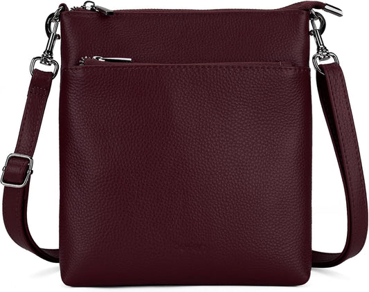 befen Genuine Leather Small Crossbody Purses for Women Travel Cross Body Bags Lightweight with Adjustable Shoulder Strap
