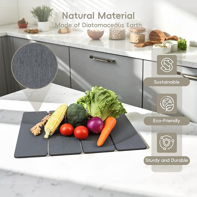 Small Stone Drying Mats for Kitchen Counter, Quick Dry Stone Dish Drying Mat - Image 4