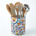 MyGift Vibrant Paisley Floral Ceramic Kitchen Utensil Holder – Decorative Crock by MyGiftHome