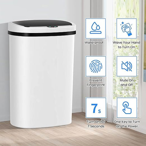13 Gallon Trash Can | 50L Sensor Automatic Kitchen Trash Can - Image 2