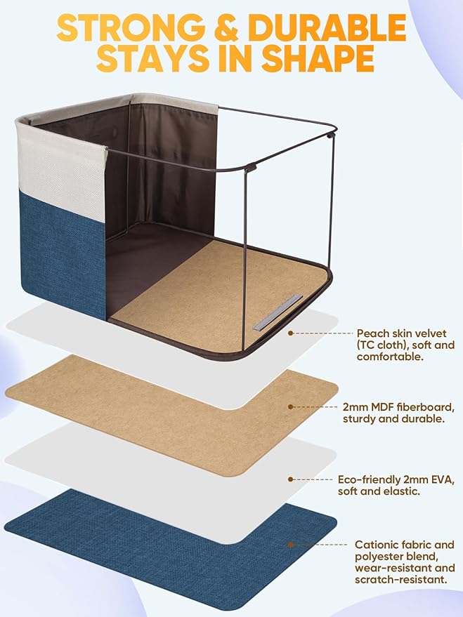 BALEINE 3 Pack Fabric Closet Storage Bins - Image 3