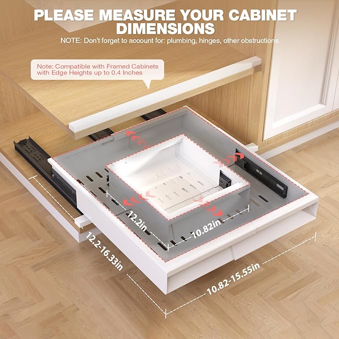 Seinloes 2 Pack Pull Out Cabinet Organizer - Image 5