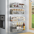 Magnetic Spice Rack for Refrigerator, 4 Pack Metal Magnetic Shelf Organizer for by AURIKAR