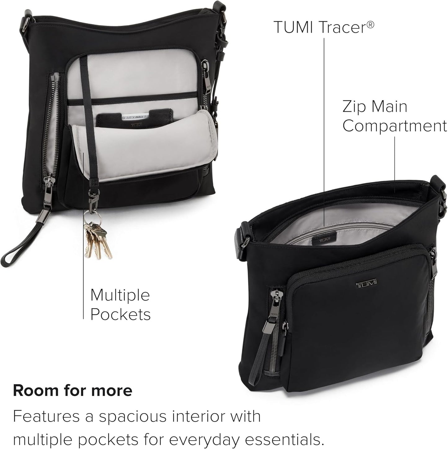 TUMI - Voyageur Tyler Crossbody - Nylon Crossbody Bag - Business, Travel Bag - Stain, Water-Resistant - Stylish Purse