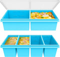 Silicone Freezer Trays with Lids, 2 Cup & 1 Cup Soup Container Style Ice Cube by Unknown