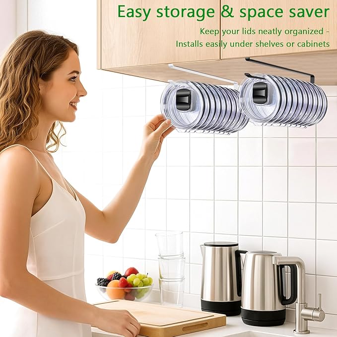 2 Pack Tumbler Lid Organizer, Cup Lid Holder - Image 6