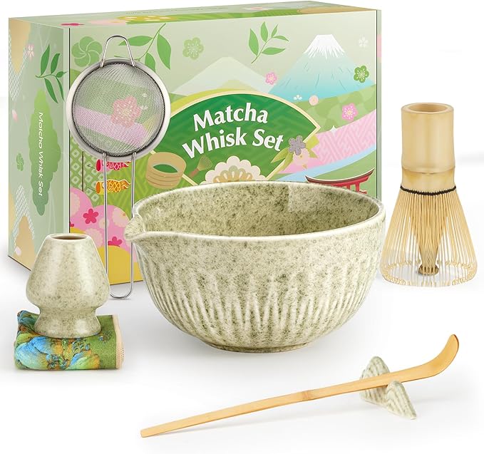 20Oz Matcha Whisk Set，7 Pcs Matcha Kit Includes Matcha Bowl, Whisk & Holder by Unknown