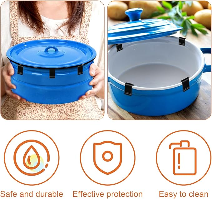 24pcs Dutch Oven Lid Protector Clips, Silicone Dutch Oven Lid Flexible Bumper - Image 7