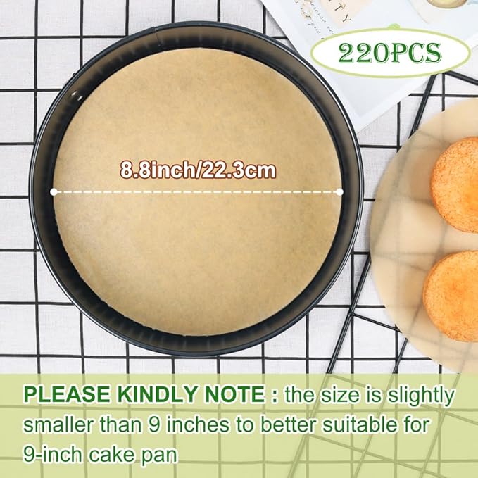 BOYAN Parchment Paper Rounds, Non Stick 9 Inch Parchment Paper - Image 2