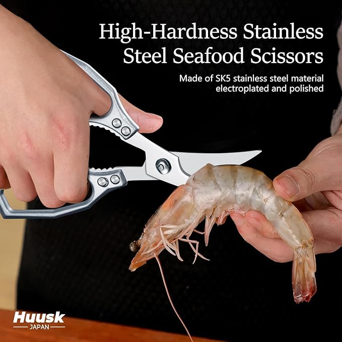 Huusk Silver Multi-Purpose Seafood Scissors - Image 2