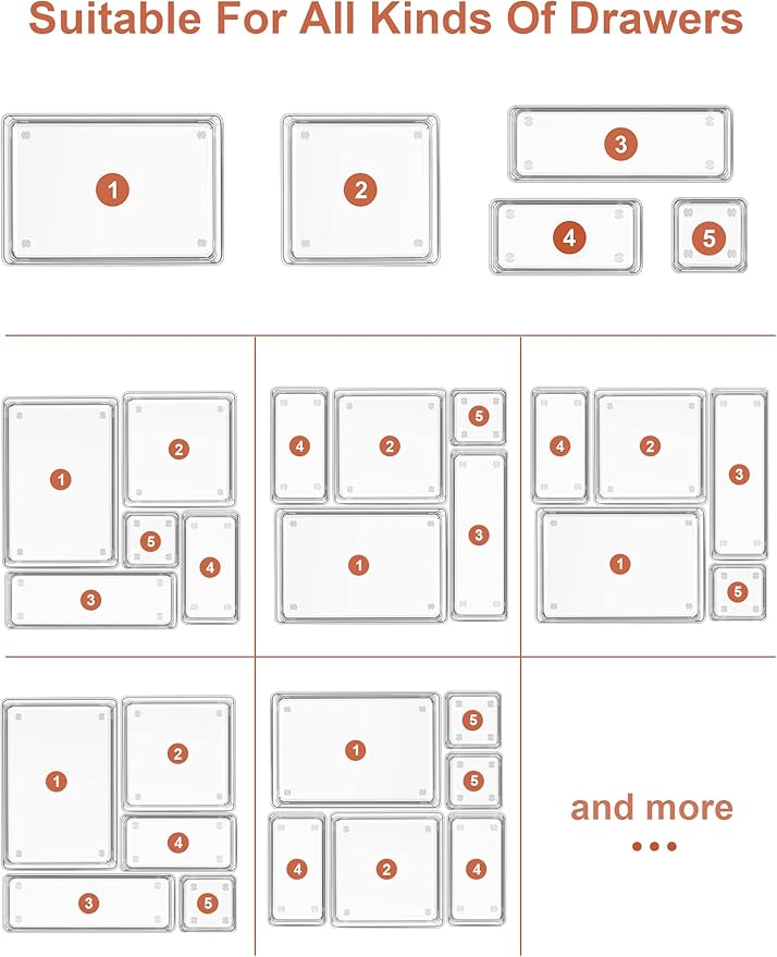 SMARTAKE 16-Piece Drawer Organizer - Image 8