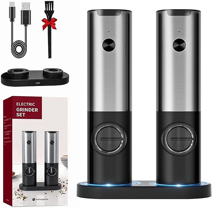 Electric Salt & Pepper Grinder Set by Unknown