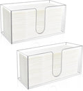 2 Pack Acrylic Paper Towel Holder, Countertop Napkin Dispenser by CDIVEFTN