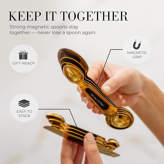 Gold Magnetic Measuring Spoons - Image 4